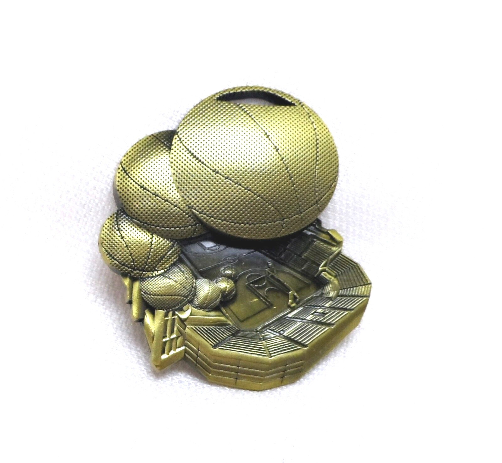 Lot of 19 Basketball Emboss 3D Antique Brass Award Medallion Medal Trophy Metal