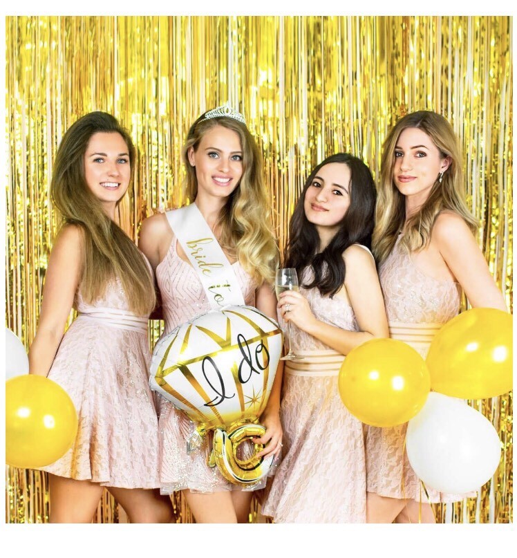 Bachelorette Party Supplies & Decorations – Gold Bridal Shower Favors Kit Tiara