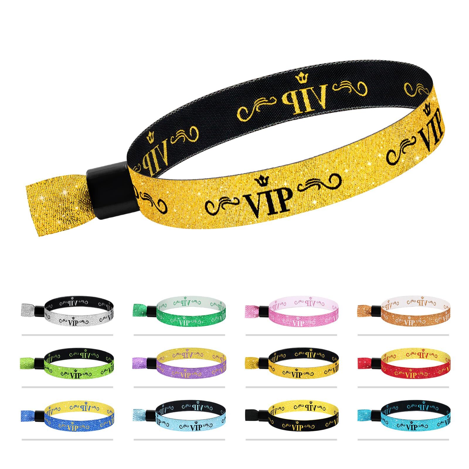 100 Pcs VIP Wristbands Cloth for Events Wedding Concert Fair Party